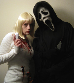 Halloween 2010 - Perhaps Lito and his wife take their love of SCREAM too far?